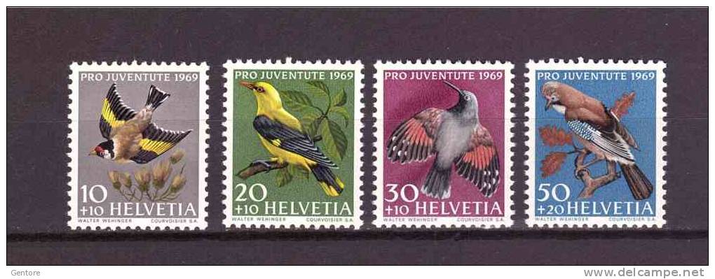 Switzerland 1969 Birds Pro Juventute Unificato Cat. N° 846/49 MNH ** - Piciformes (pájaros Carpinteros)