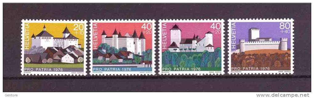 Switzerland 1976 Castle Pro Patria Unificato Cat. N° 1005/08 MNH ** - Ongebruikt