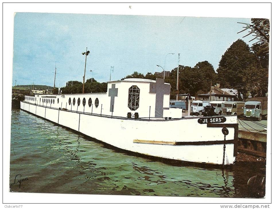 Conflans-sainte-Honorine (78) : GP De La Péniche Eglise "Je Sers" En 1977 (animée). - Conflans Saint Honorine