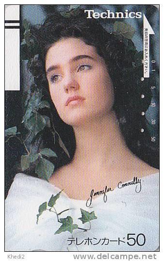 Télécarte Ancienne Japon / 330-3227 - Vedette De Cinéma - JENNIFER CONNELLY - Movie Star Japan Front Bar Phone Card - 06 - Cinema