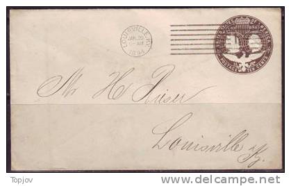 U S A - COLUMBUS   TEN  Cents  -  EXPO  - POST STATIONERY - LOUISVILLE - 1894 - Christophe Colomb