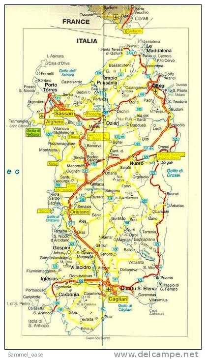 2007 Marco Polo Regionalkarte Sardinien 1:300.000  -  Mit Landschaftlich Schönen Strecken - Mappemondes