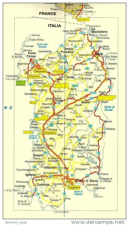 2007 Marco Polo Regionalkarte Sardinien 1:300.000  -  Mit Landschaftlich Schönen Strecken - Maps Of The World