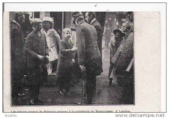 LES ENFANTS ROYAUX DE BELGIQUE ARRIVENT A LA CATHEDRELE DE WESTMINSTER A LONDRES - Familles Royales