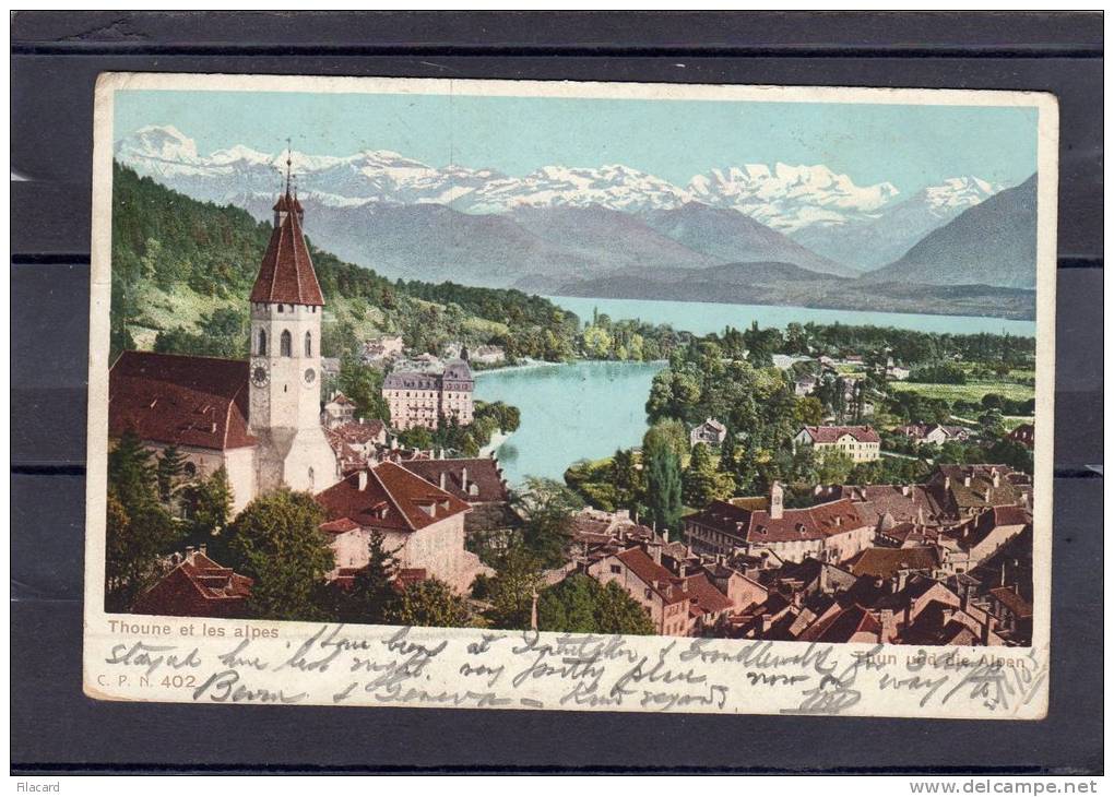 26864      Svizzera,    Thoune  Et  Les  Alpes,  VG  1905 - Thun