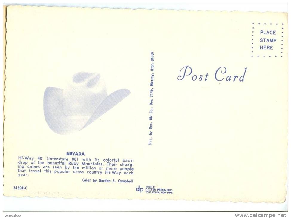 USA, Greetings From Nevada, Highway 40, 1970s Unused Postcard [P8731] - Other & Unclassified