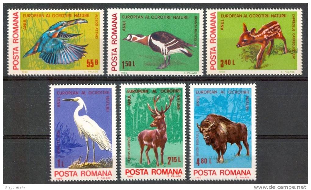 1980 Romania Fauna Animali Animals Animaux Set MNH** T19 - Ungebraucht