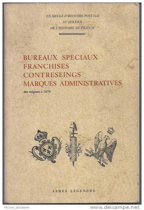 Bureaux Speciaux Franchises, Contreseings Marques Administratives - France