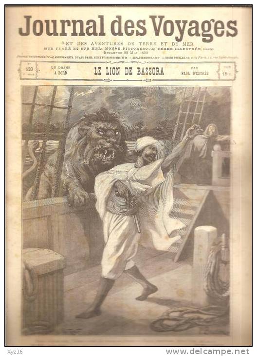 JOURNAL DES VOYAGES N° 130  28 Mai 1899  LE LION DE BASSORA - Zeitschriften - Vor 1900