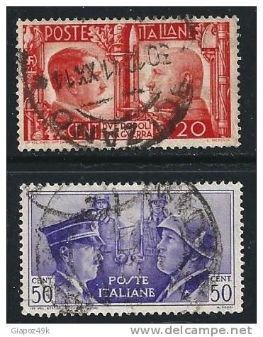 ● ITALIA REGNO - 1941 - FRATELLANZA  D' Armi - N. 453 E 455 Usati - Cat. ? € - Lotto N. 584 - Usati