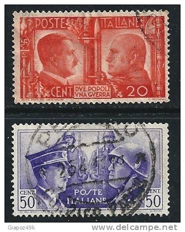 ● ITALIA REGNO - 1941 - FRATELLANZA  D' Armi - N. 453 E 455 Usati - Cat. ? € - Lotto N. 585 - Usati