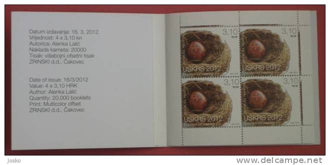 USKRS ( Croatie Booklet MNH** ) Carnet Paques Happy Easter Semana Santa Pascua Ostern Pasqua Páscoa Pasen - Easter