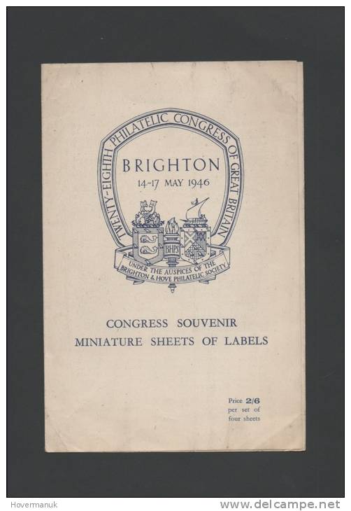 PHILATELIC CONGRESS>BRIGHTON>LABELS>CINDERELLA - Cinderellas