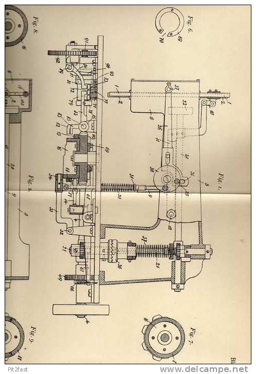 Original Patentschrift - Büsing & Co In Reutlingen , 1905, Häkelmaschine , Nähmaschine , Häkeln , !!! - Maschinen