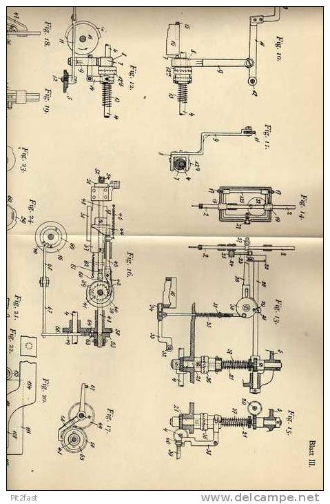 Original Patentschrift - Büsing & Co In Reutlingen , 1905, Häkelmaschine , Nähmaschine , Häkeln , !!! - Maschinen