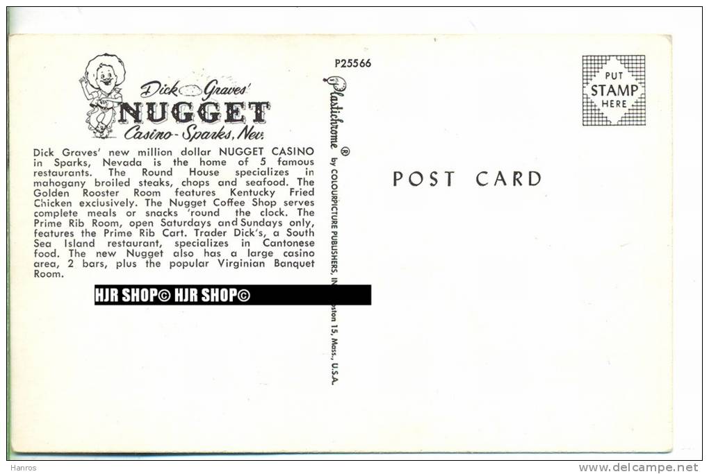 „NUGGET“  Um 1960/1970 Ansichtskarte,  Ungebrauchte Karte - Reno