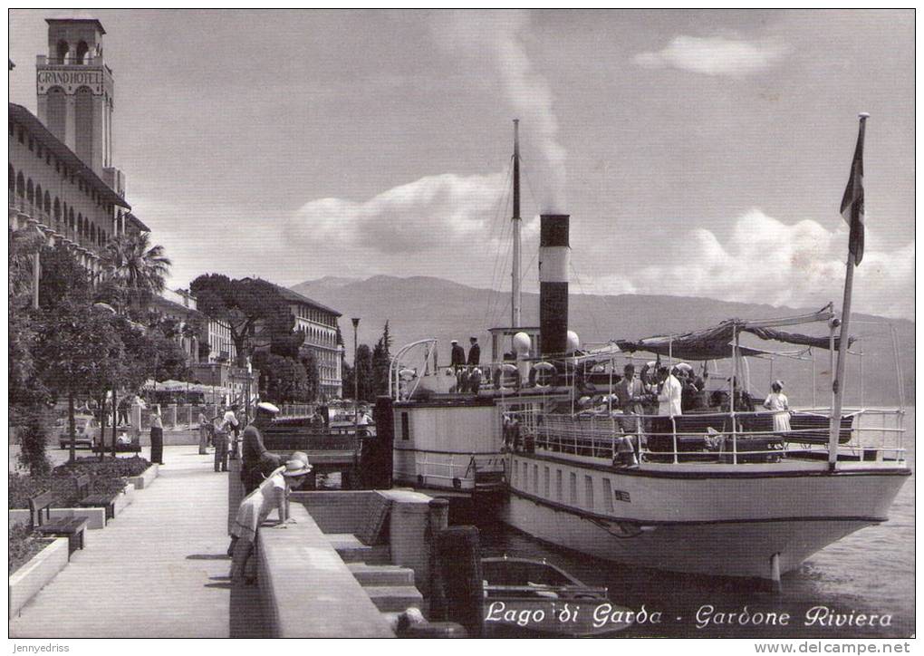 GARDONE  RIVIERA  , BRESCIA  , Lago Di Garda , Animata , Ferry  Boat - Brescia