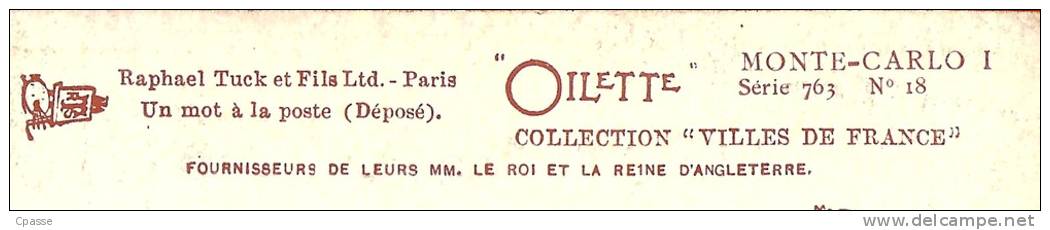 CPA 98 Principauté De MONACO - Le Palais Du Prince * Oilette TUCK Monte-Carlo I - Série 763 - Palacio Del Príncipe