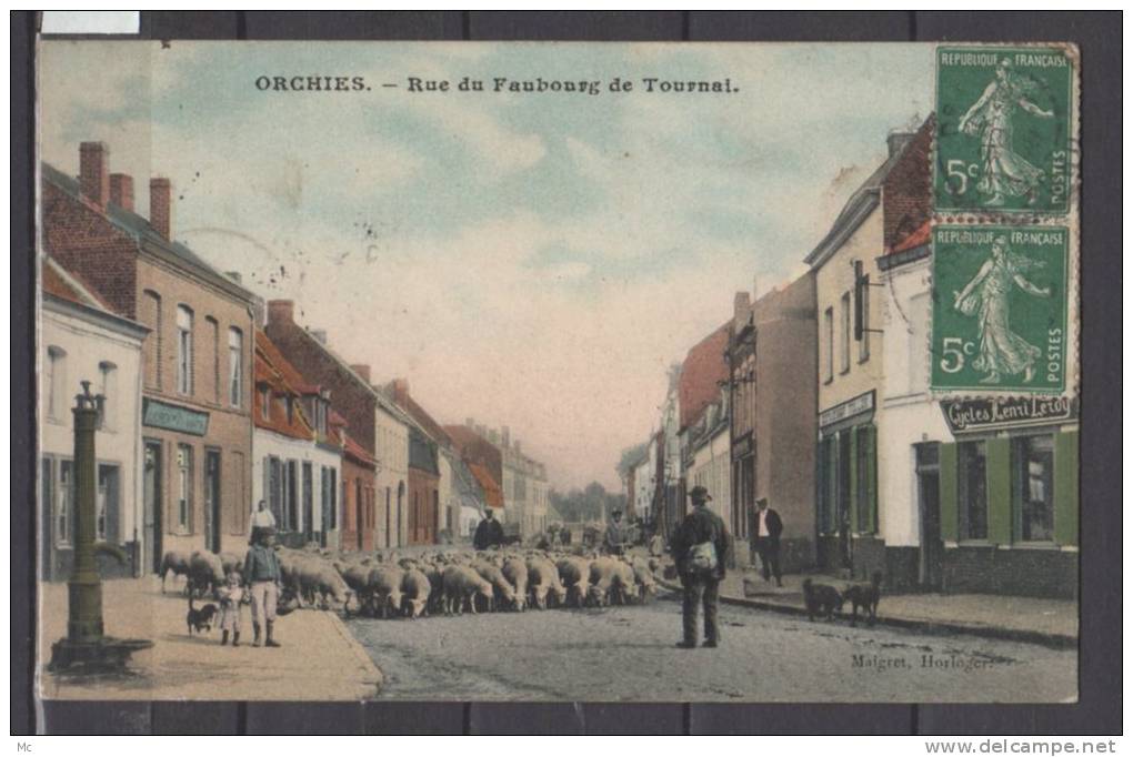 59 - Orchies - Rue Du Faubourg De Tournai - Colorisée - Orchies