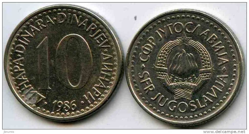 Yougoslavie Yugoslavia 10 Dinara 1986 KM 89 - Yugoslavia