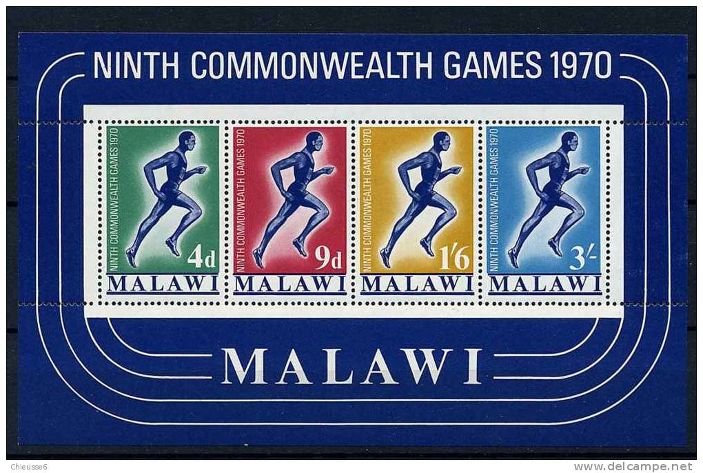 Malawi ** Bloc N° 18 - 9es Jeux Du Commonwealth à Edimboug (courses) - Malawi (1964-...)