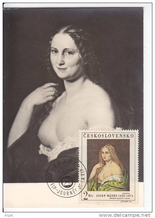 Carte-Maximum TCHECOSLOVAQUIE N° Yvert 1651 (MANES- Joséphine) Obl Sp Ill 1968 - Desnudos