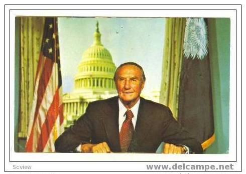 South Carolina Senator Strom Thurmond Seated At Desk, 1960s - Columbia