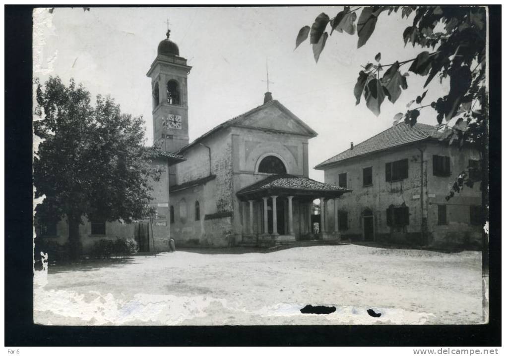 T1072 CARTOLINA ILLUSTRATA VARESE TORNAVENTO PIAZZA DELLA CHIESA FG. V. - Varese