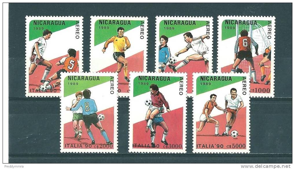 Nicaragua: PA 1278/ 1284 **  Italie 90 - 1990 – Italia