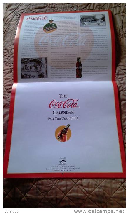 CALENDAR IMAGES FROM THE COCA COLA  AMERICAN ARCHIVES  FOR THE YEAR 2001 - Calendarios