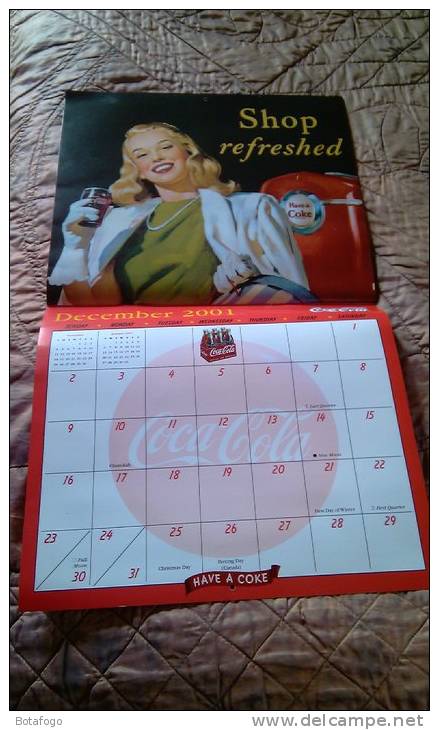 CALENDAR IMAGES FROM THE COCA COLA  AMERICAN ARCHIVES  FOR THE YEAR 2001