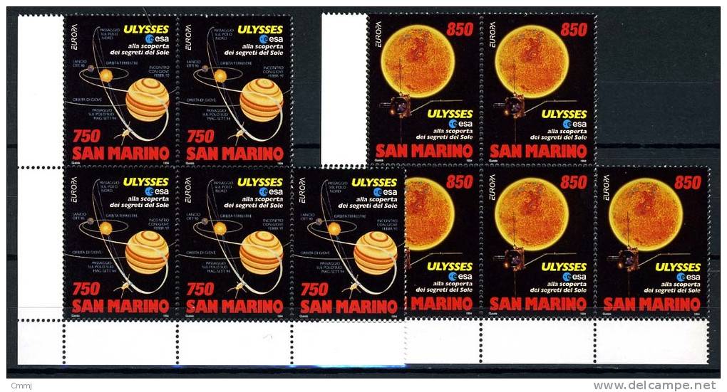 1994 - SAINT-MARIN - SAN MARINO - Sass MF. 1423/24 X 5 - Mi. Block 1575/76 X 5 - MNH - (**) - New Mint - Blocchi & Foglietti