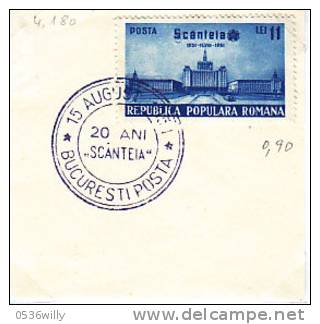 Rumänien-Bucuresti 1951. Presse Press. 20 Jahre Zeitung "Scanteia" (4.180) - Briefe U. Dokumente