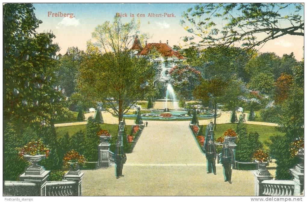 Freiberg In Sachsen, Blick In Den Albert Park, Um 1910/20 - Freiberg (Sachsen)