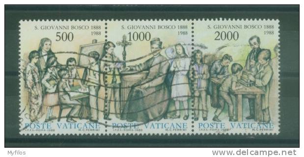 VATICANO PAPA WOJTYLA 1988 DON BOSCO 828/830 USATI - Used Stamps