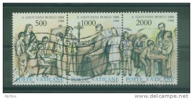 VATICANO PAPA WOJTYLA 1988 DON BOSCO 828/830 USATI - Oblitérés