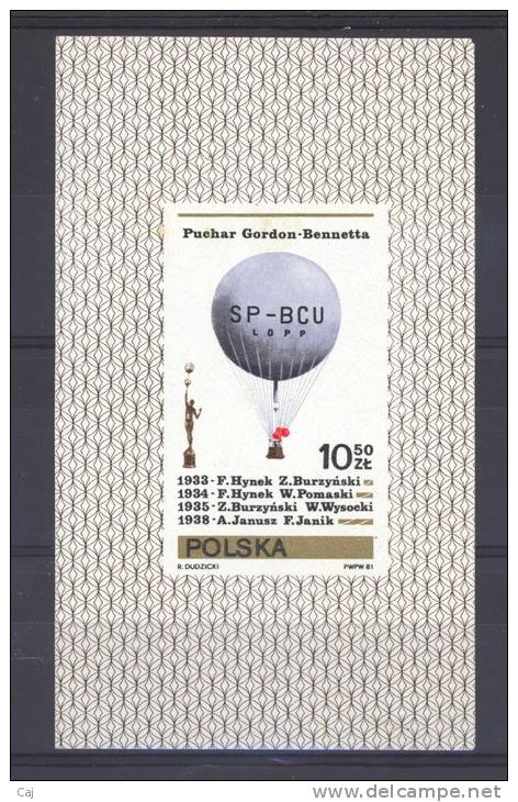 Pologne  -  Blocs  -  1981  :  Yv  93  **  Coupe Gordon - Bennett - Blocks & Sheetlets & Panes