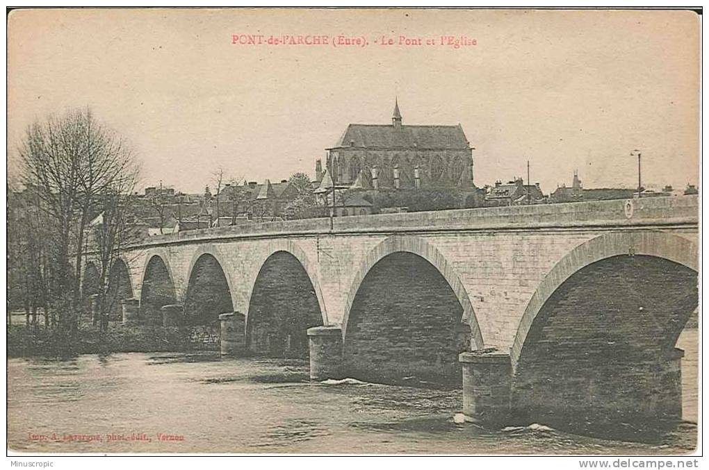CPA 27 - Pont De L'Arche - Le Pont Et L'Eglise - Pont-de-l'Arche