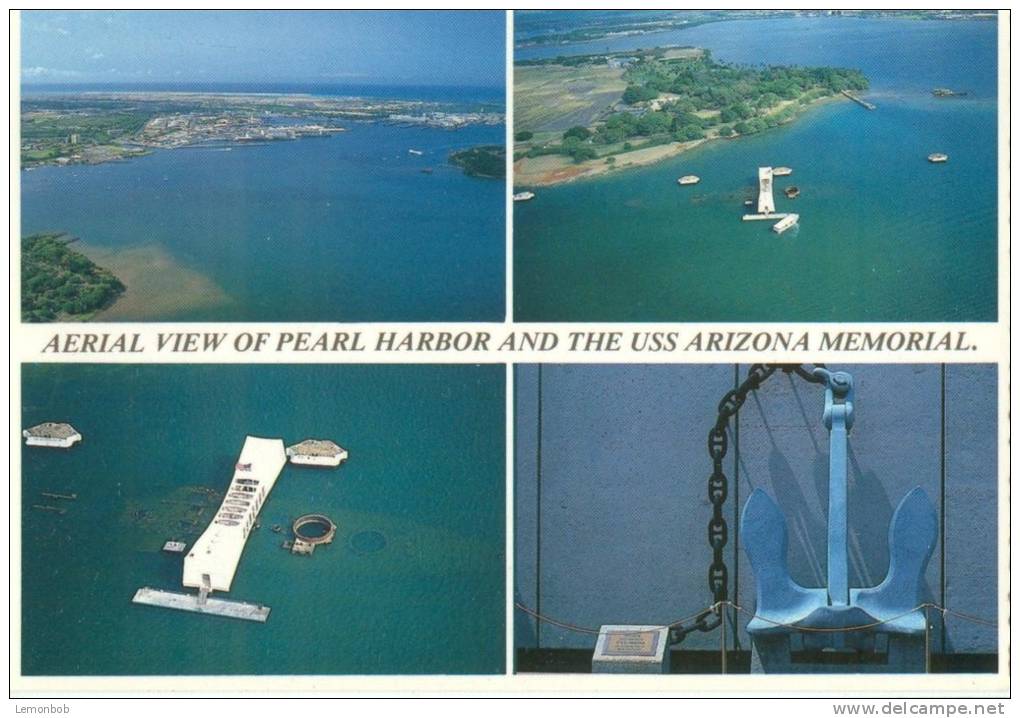 USA, Aerial View Of Pearl Harbor And The USS Arizona Memorial, Hawaii, Unused Postcard [P8802] - Big Island Of Hawaii