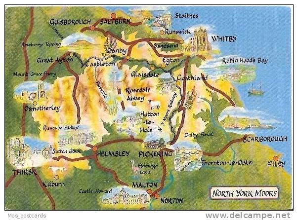 Yorkshire - Map Of The North York Moors     LC325 - Andere & Zonder Classificatie