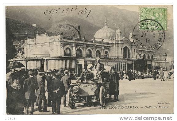 752 Monte Carlo Café De Paris Edit Giletta Nice  Auto Decapotable  1912 - Autres & Non Classés