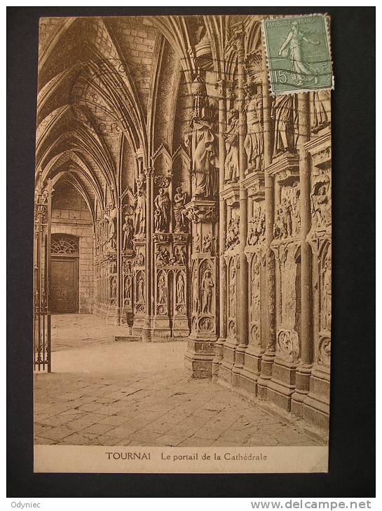 Tournai,Le Portail De La Cathedrale 1924 - Autres & Non Classés