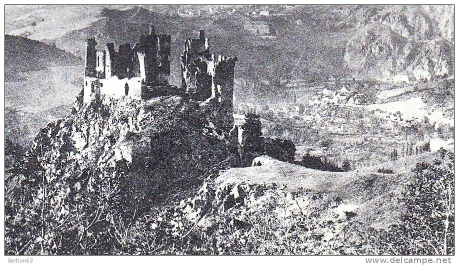 CARTE POSTALE ANCIENNE CPA 63460 COMBRONDE AUVERGNE PUY De DÔME RUINES DU CHATEAU ROCHER RAYMOND LIBRAIRE ECRITE 1911 - Combronde