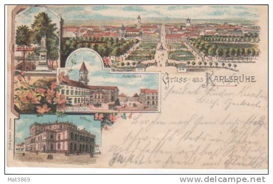 GRUSS AUS KARLSRUHE  1897 - Karlsruhe