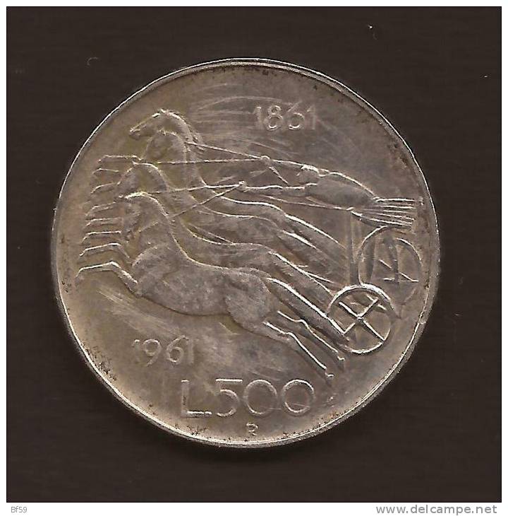 ITALIE - 500 LIRES ARGENTO 1961 - TB - 500 Lire