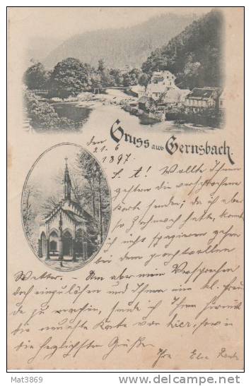 GRUSS AUS GERNSBACH  1897 - Gernsbach