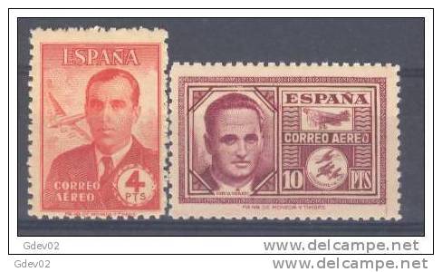 ES991-L3793TAT.AVIADORES  .España.Spain.Espagne.   HAYA Y MORATO.1945 (Ed 991/2**) Sin Charnela.MUY BONITA - Nuevos