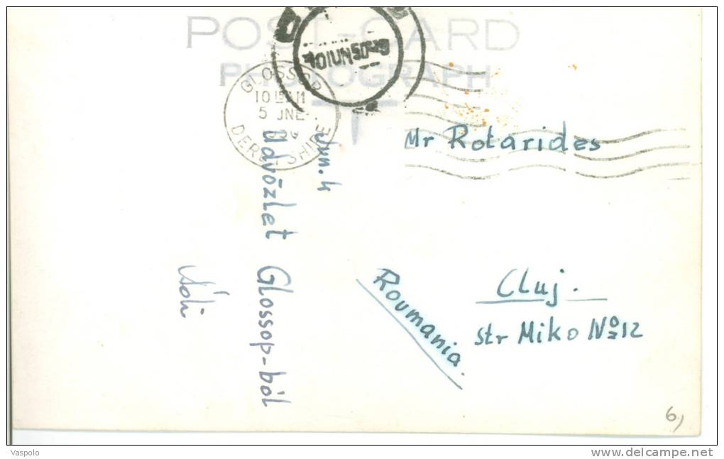 UNITED KINGDOM-ENGLAND;GLOSSOP,M OSSEY LEA-CIRCULATED-1950 - Derbyshire