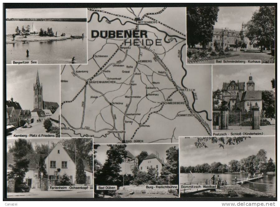 AK Dübener Heide: Kernberg, Pretzsch, Bad Schmiedeberg, Dommitzsch, Gelaufen 1979 - Bad Schmiedeberg