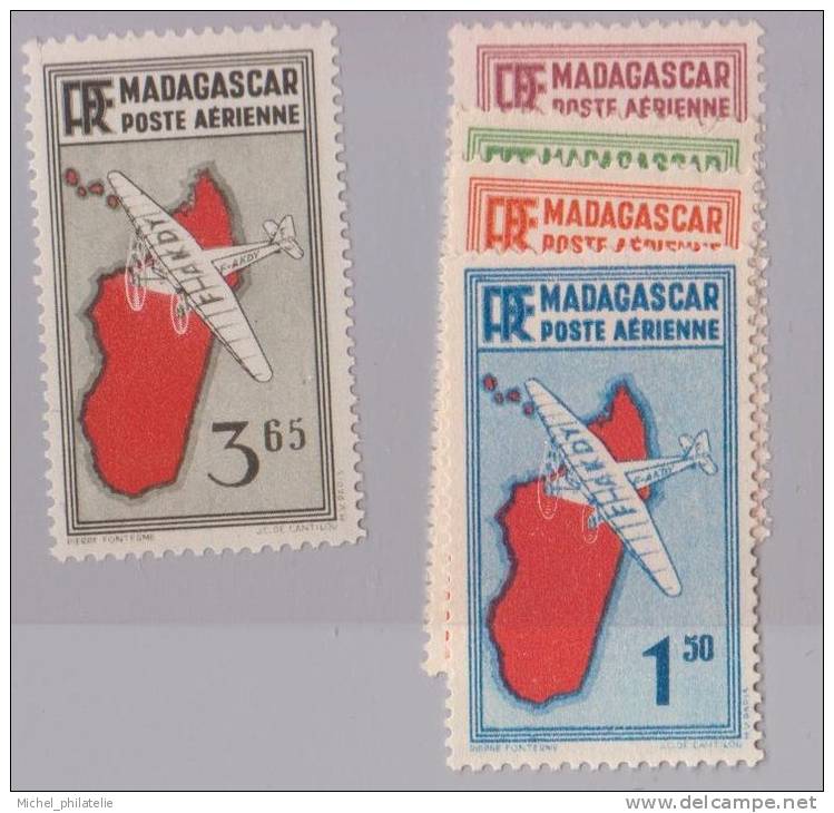 Madagascar N° 1 à 4 Et 5A**, PAR AVION Neuf Sans Charniere - Other & Unclassified